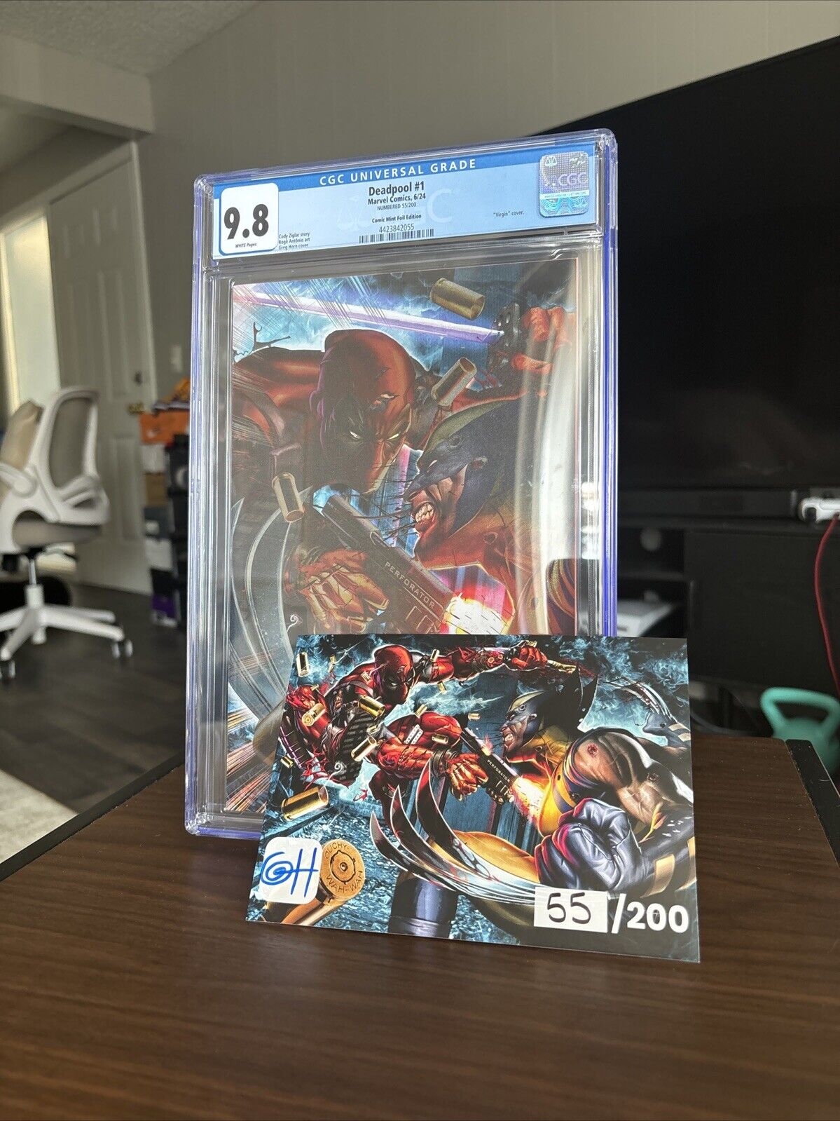 DEADPOOL #1 GREG HORN CGC 9.8 FOIL ULTIMATE EDITION WITH COA 55/200