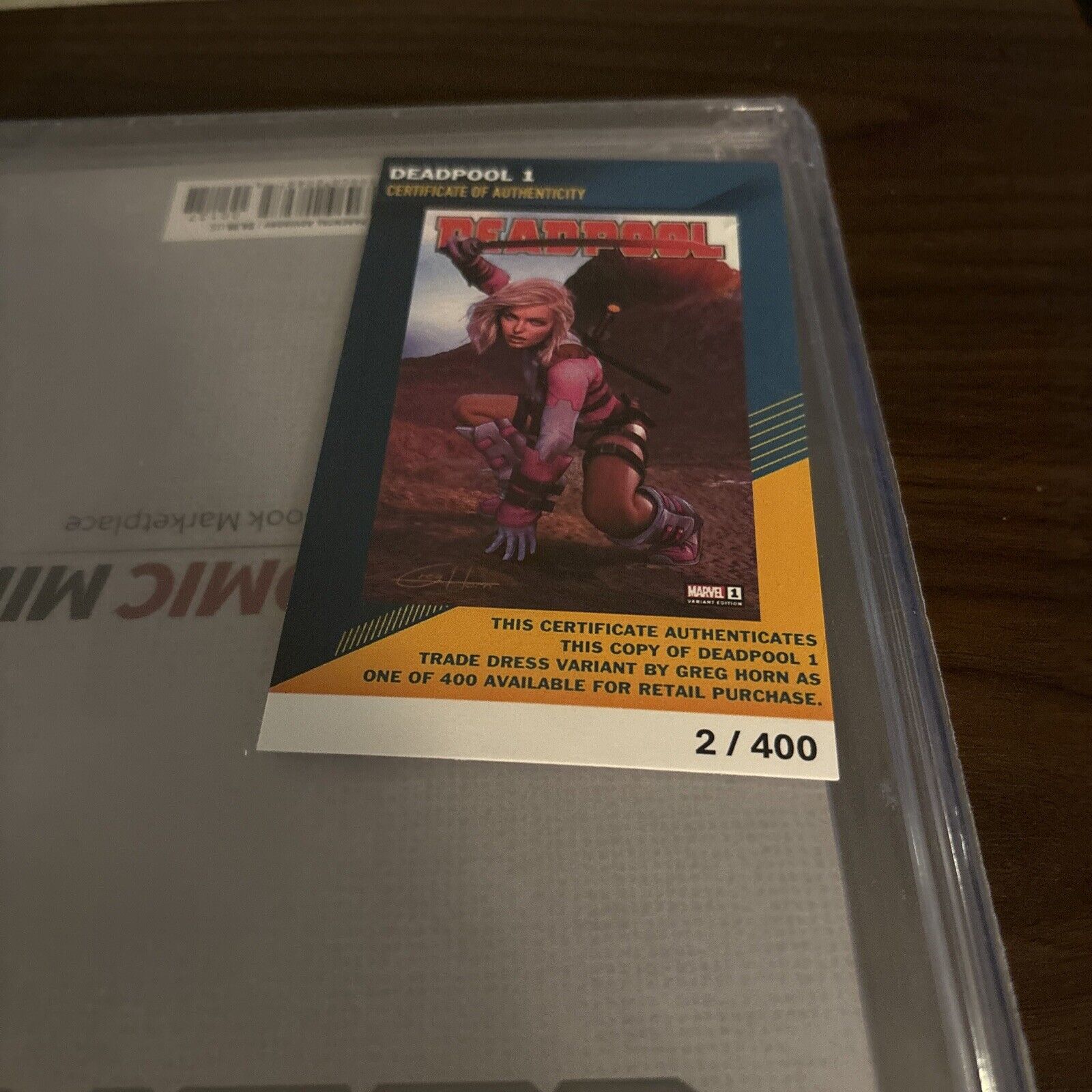 Deadpool #1 CGC 9.8 Graded Greg Horn Gwenpool C2E2 Variant 2/400