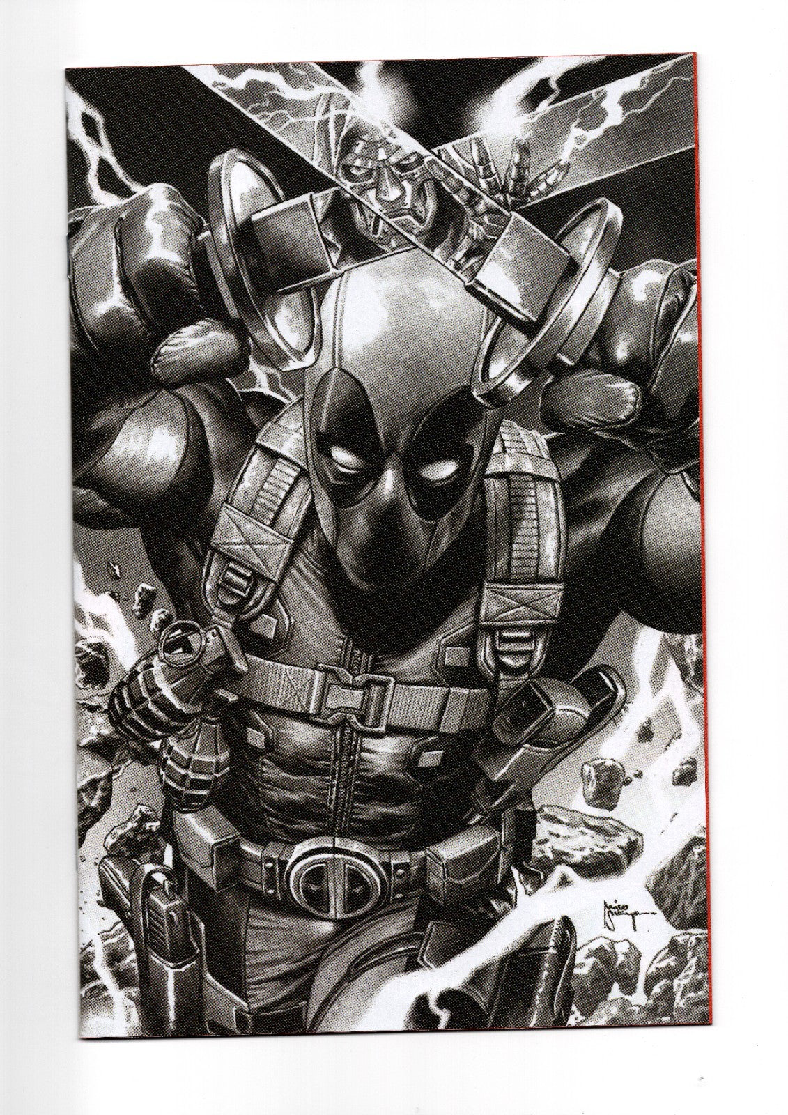 WADE WILSON DEADPOOL #1 MICO SUAYAN VIRGIN AQ B&W SKETCH MEGACON 2026 LTD 500