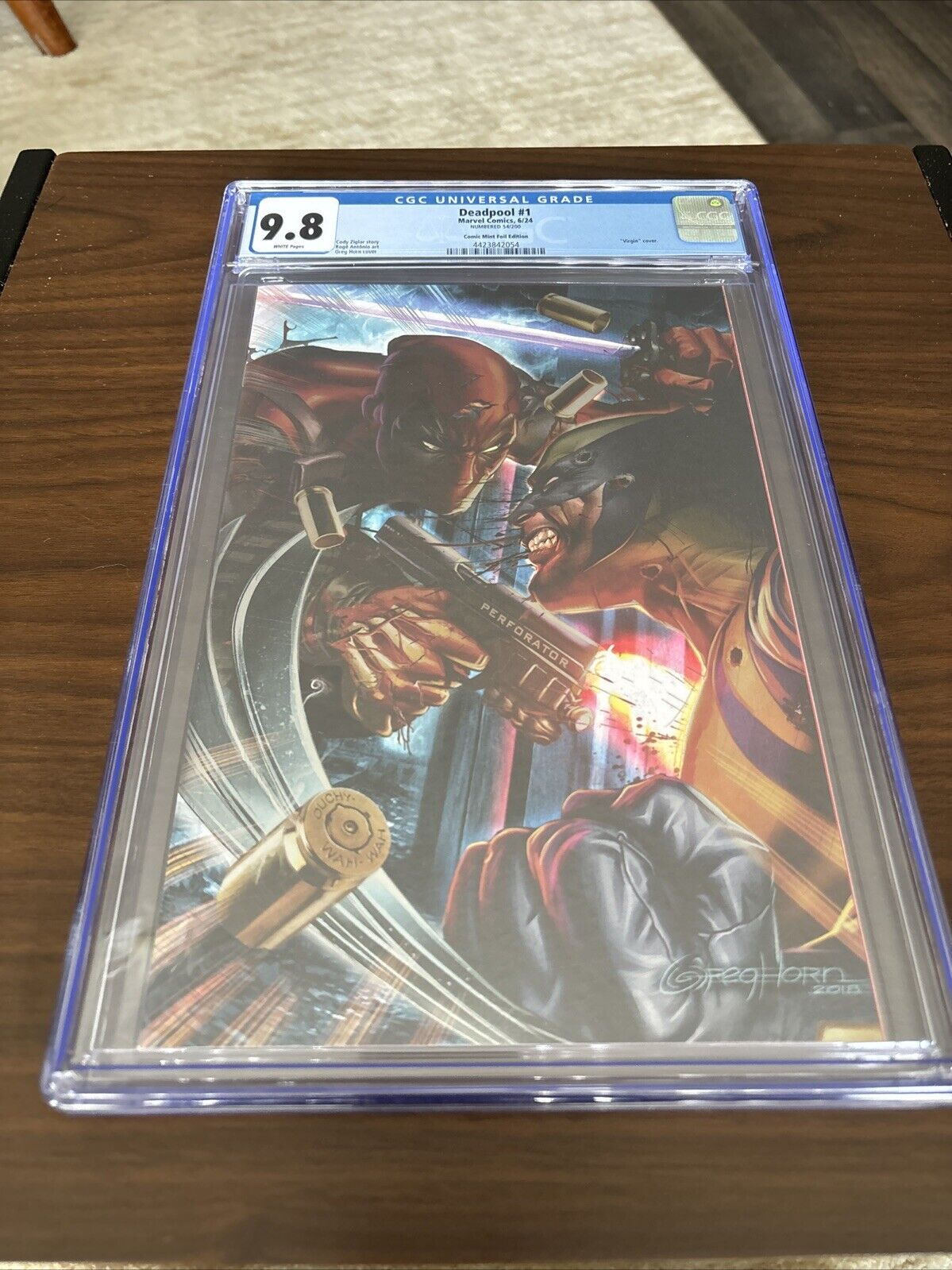 DEADPOOL #1 GREG HORN CGC 9.8 FOIL ULTIMATE EDITION WITH COA 54/200
