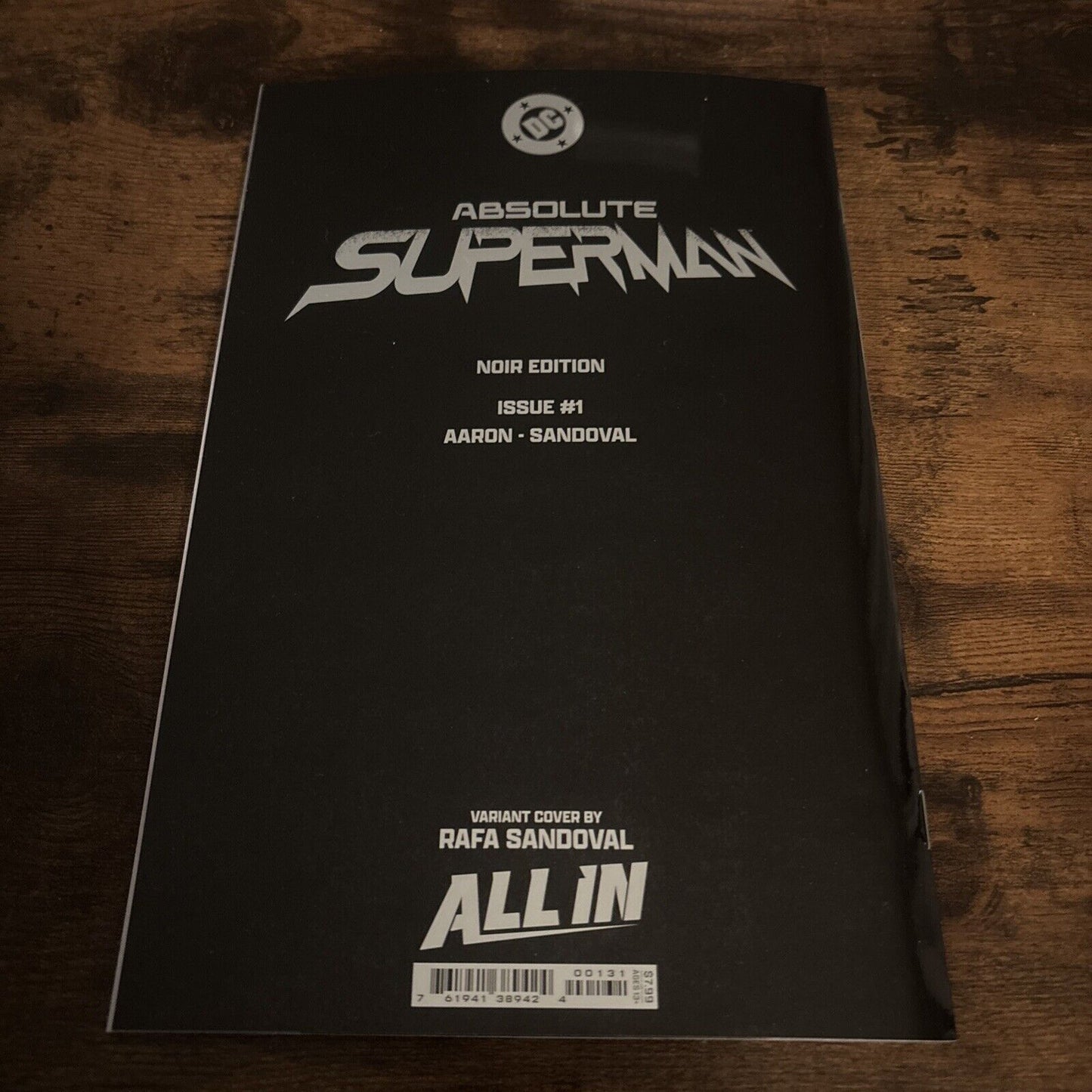 Absolute Superman Issue #1 - Rafa Sandoval - Noir Edition - Foil