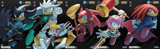 DC X Sonic The Hedgehog #1 - 5 Deegeemin Connecting Variant Set Comic Book Set