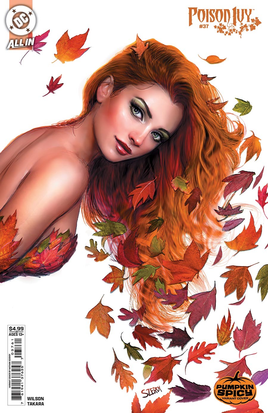 Poison Ivy #37 CVR E Nathan Szerdy Pumpkin Spicy Card Stock Variant DC