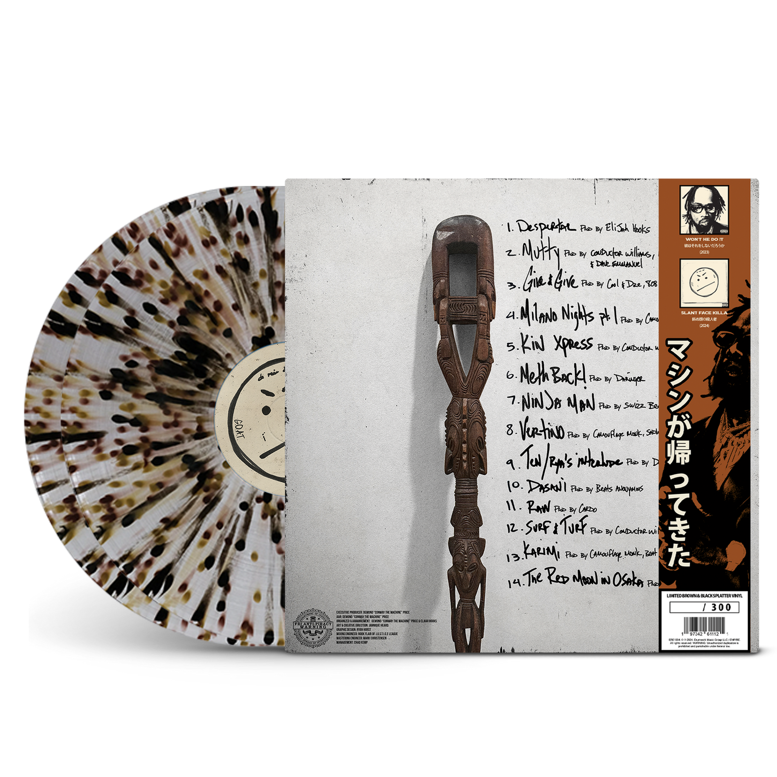 Conway the Machine - Slant Face Killah Vinyl (Brown/Black Splatter) - 230/300