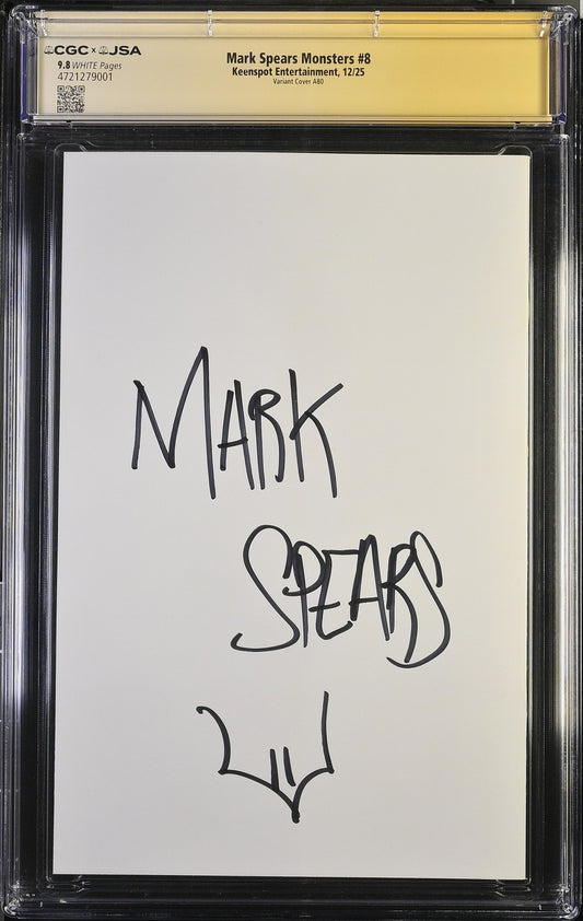 Mark Spears Monster #8 Variant A80 - Signed & Remarked CGC x JSA 9.8