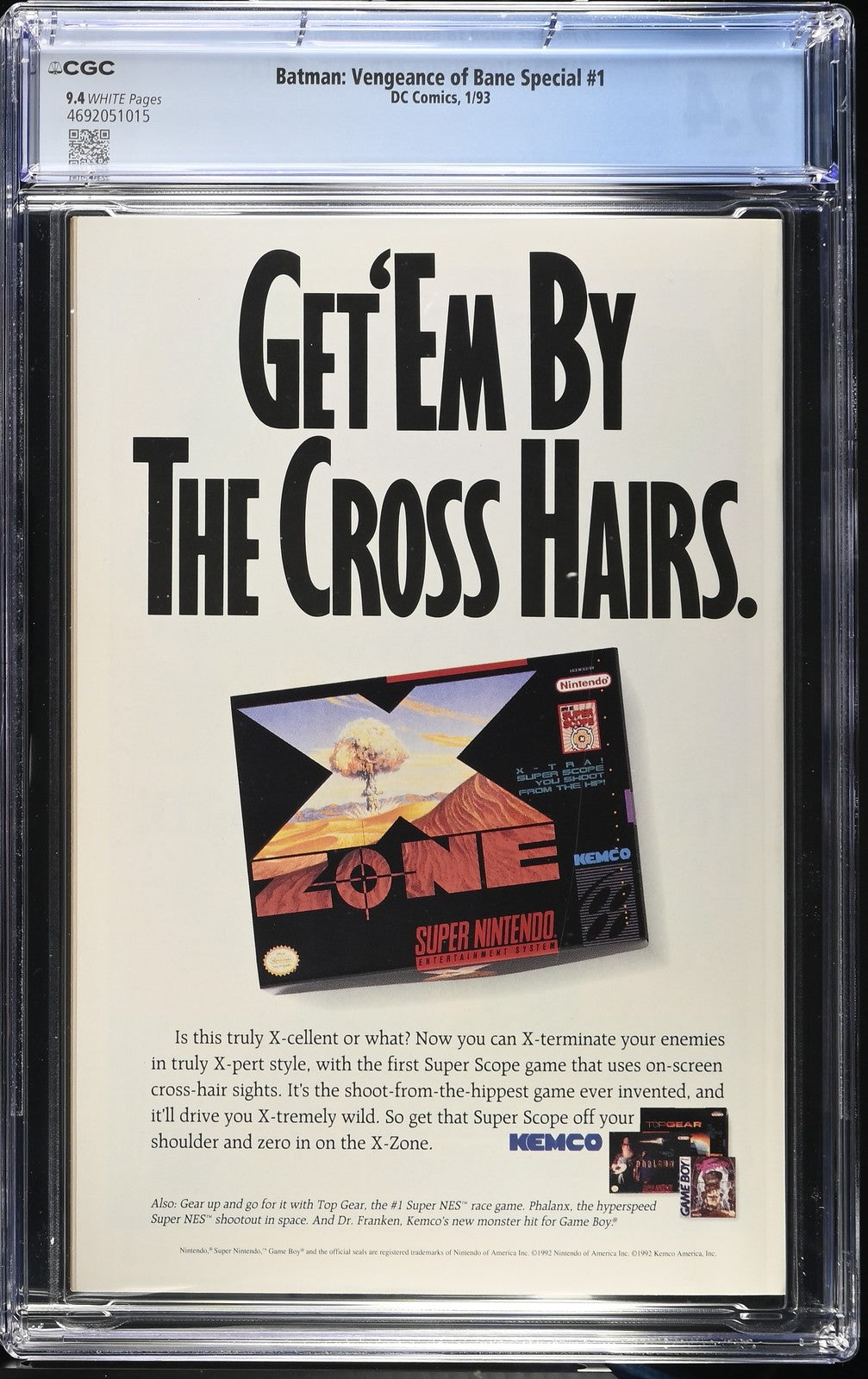 Batman Vengeance Of Bane Special #1 DC Comics CGC 9.4