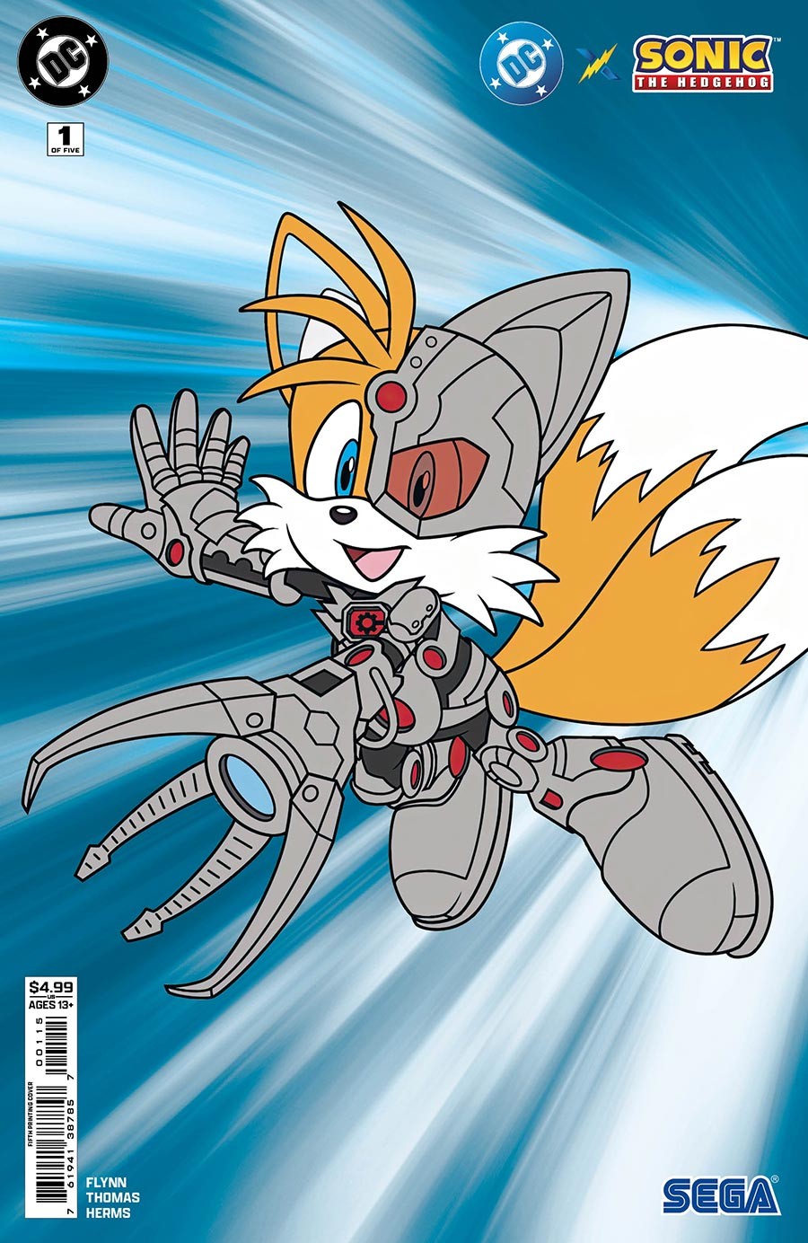 DC x Sonic The Hedgehog Issue #1 - Pablo M. Collar - 5th Print - Cyborg DC