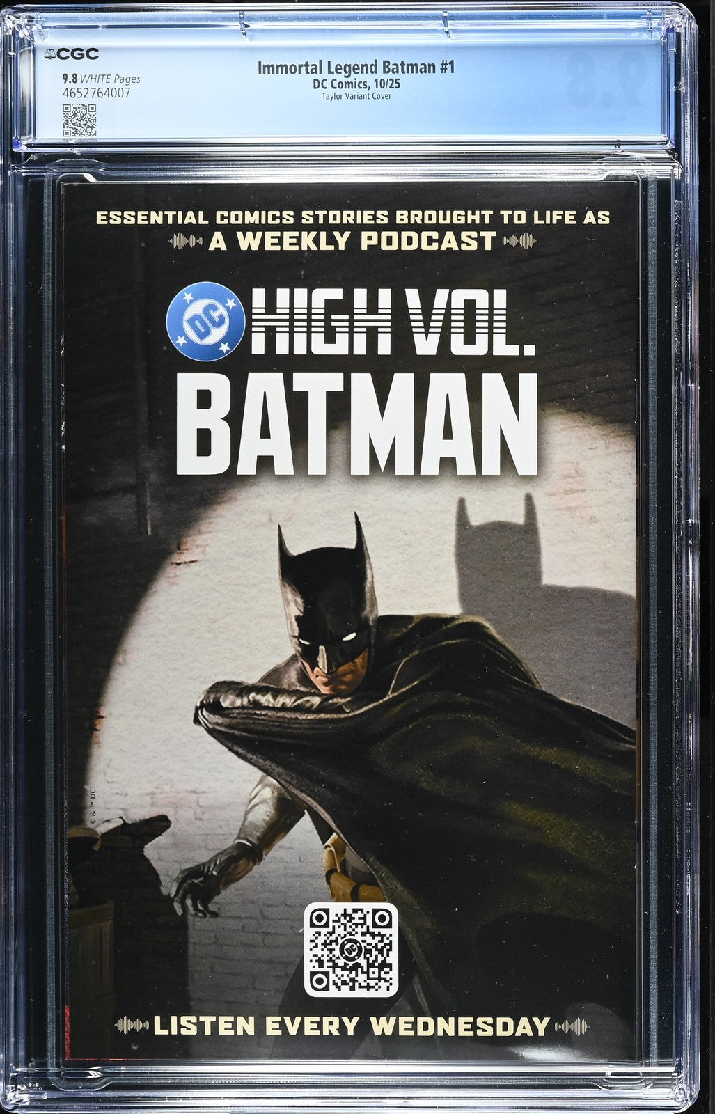 CGC 9.8 Immortal Legend Batman #1 1:25 Taylor Variant DC 2025