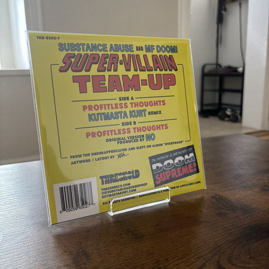 MF Doom & Substance Abuse ‘Super-Villain Team-Up’ Yellow 7" Vinyl 32/100