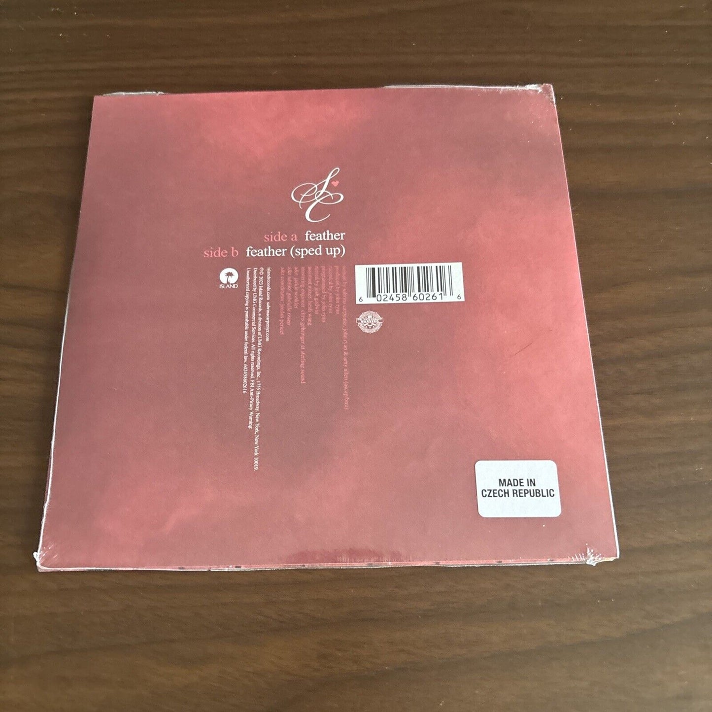 Sabrina Carpenter - Feather - 7" Single Pink Vinyl - Brand New -