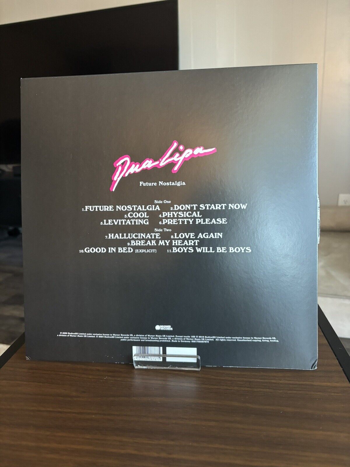 DUA LIPA FUTURE NOSTALGIA LIMITED EDITION NUMBERED ZOETROPE VINYL-BLOOD RECORD