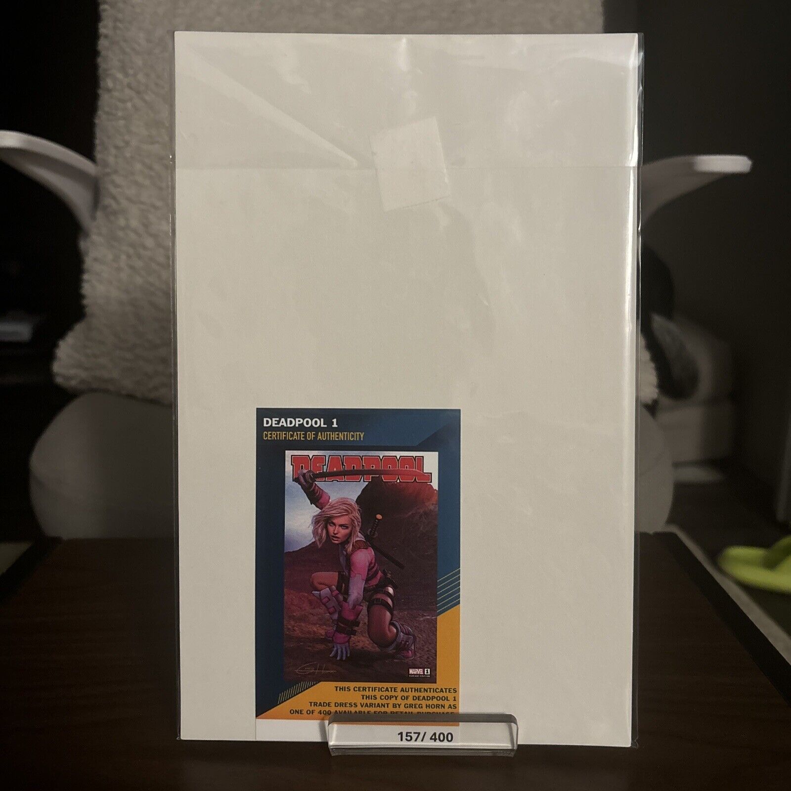 DEADPOOL #1 GREG HORN C2E2 VARIANT LE 1ST DEATH GRIP LE 157/400 - NM