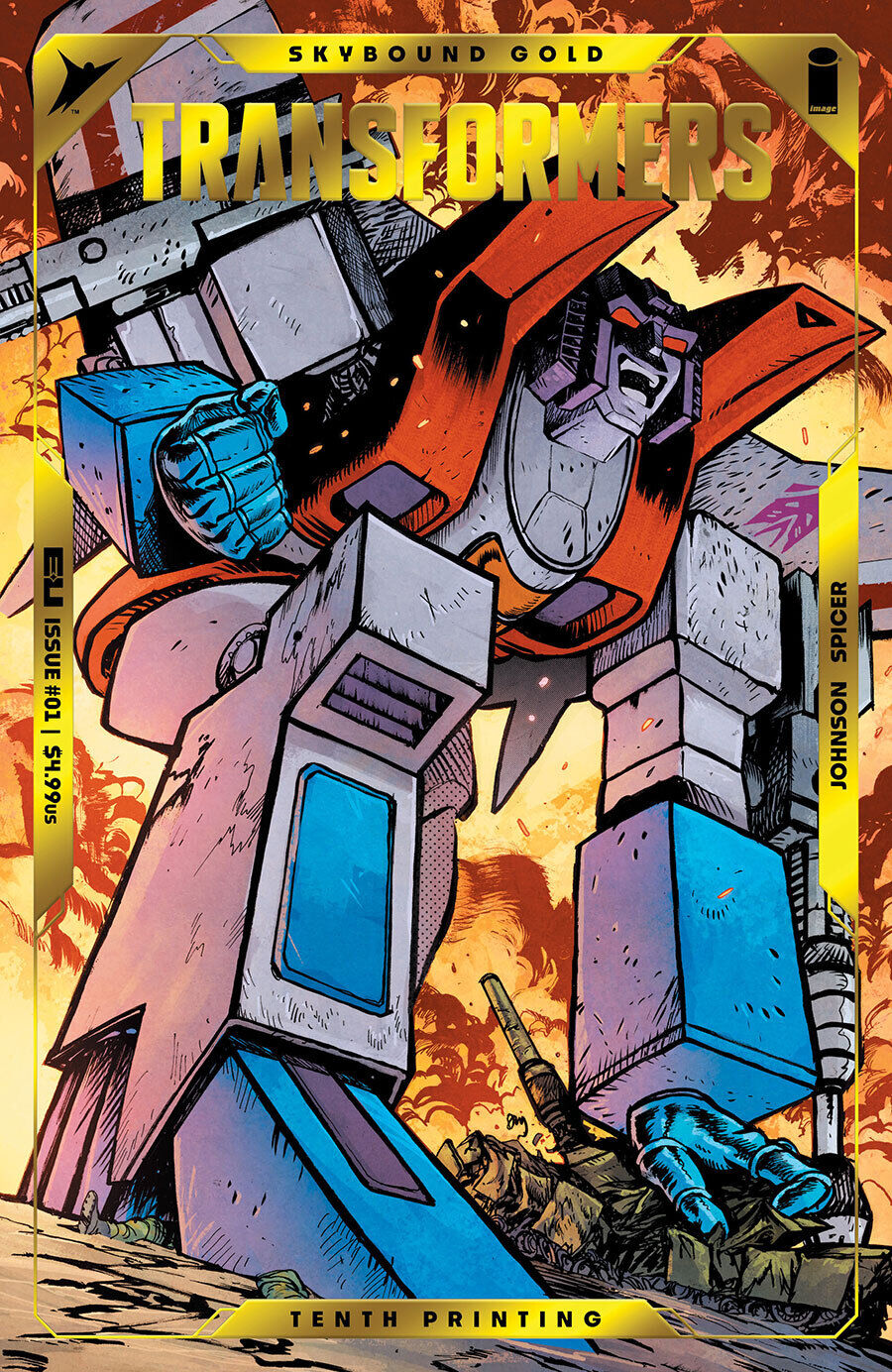 Transformers Issue #1 -10th Print - Starscream Gold Foil Embossed