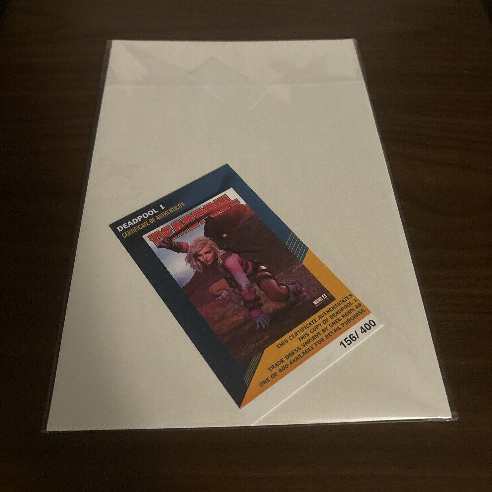 DEADPOOL #1 GREG HORN C2E2 VARIANT LE 1ST DEATH GRIP LE 156/400 - NM