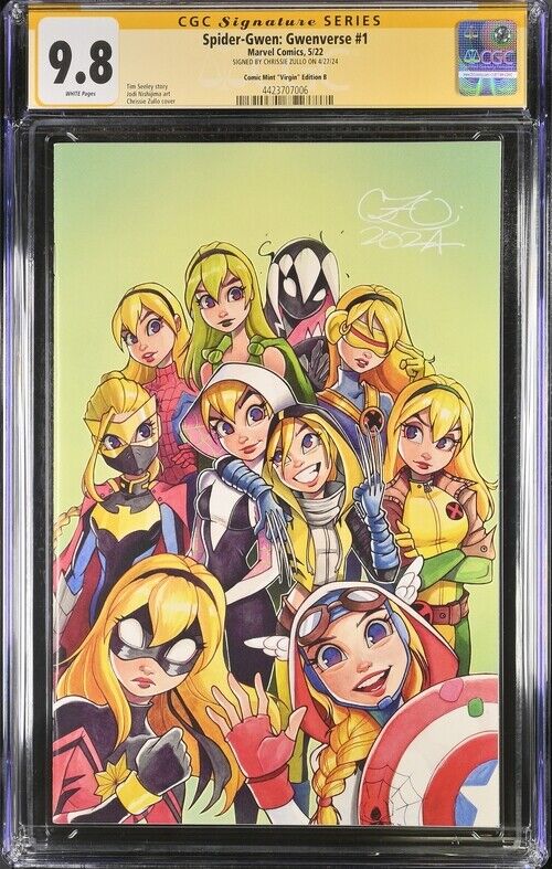 SPIDER-GWEN: GWENVERSE #1 TCM VARIANT SIGNED BY CHRISSIE ZULLO CGC 9.8 #353/600