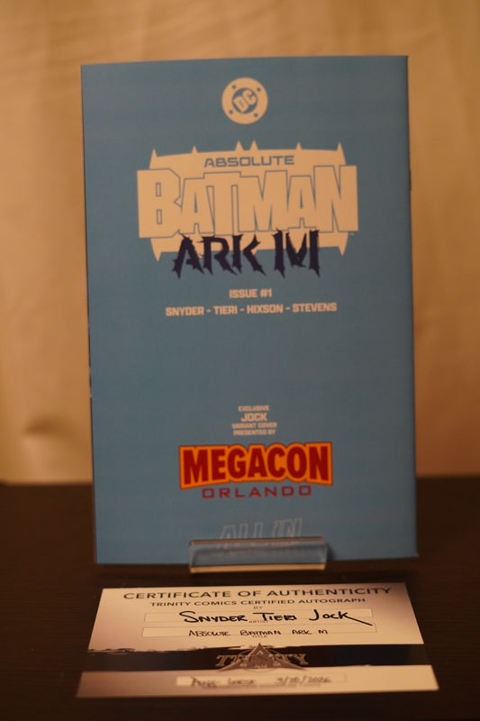 3x SIGNED SNYDER TIERI JOCK MEGACON ABSOLUTE BATMAN ARK M EXCLUSIVE+ W COA