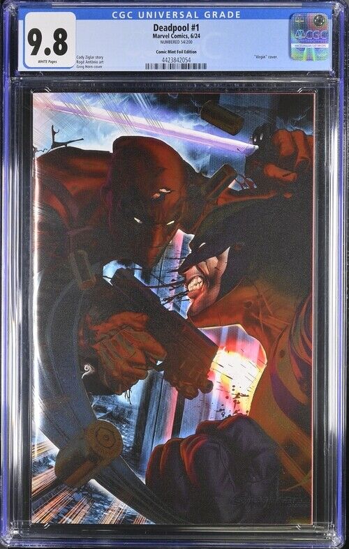 DEADPOOL #1 GREG HORN CGC 9.8 FOIL ULTIMATE EDITION WITH COA 54/200
