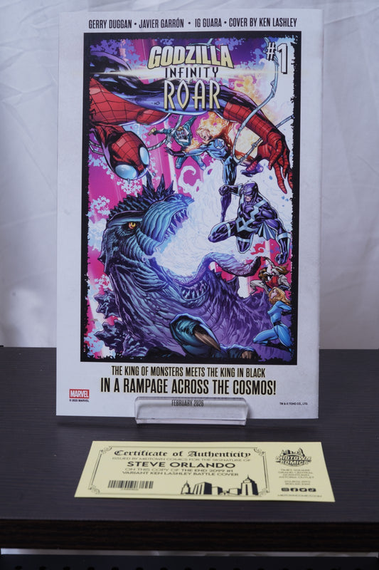 The End 2099 #1 Cover H Variant Ken Lashley Battle Cover Signed By Steve Orlando