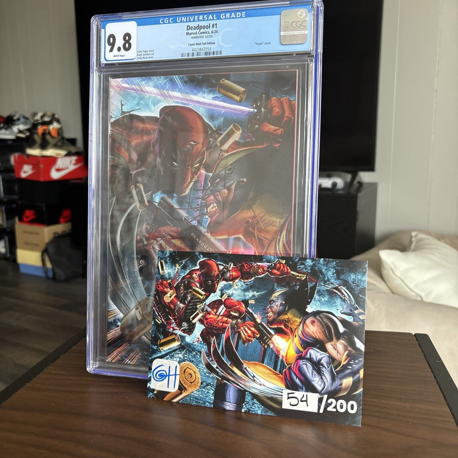 DEADPOOL #1 GREG HORN CGC 9.8 FOIL ULTIMATE EDITION WITH COA 54/200