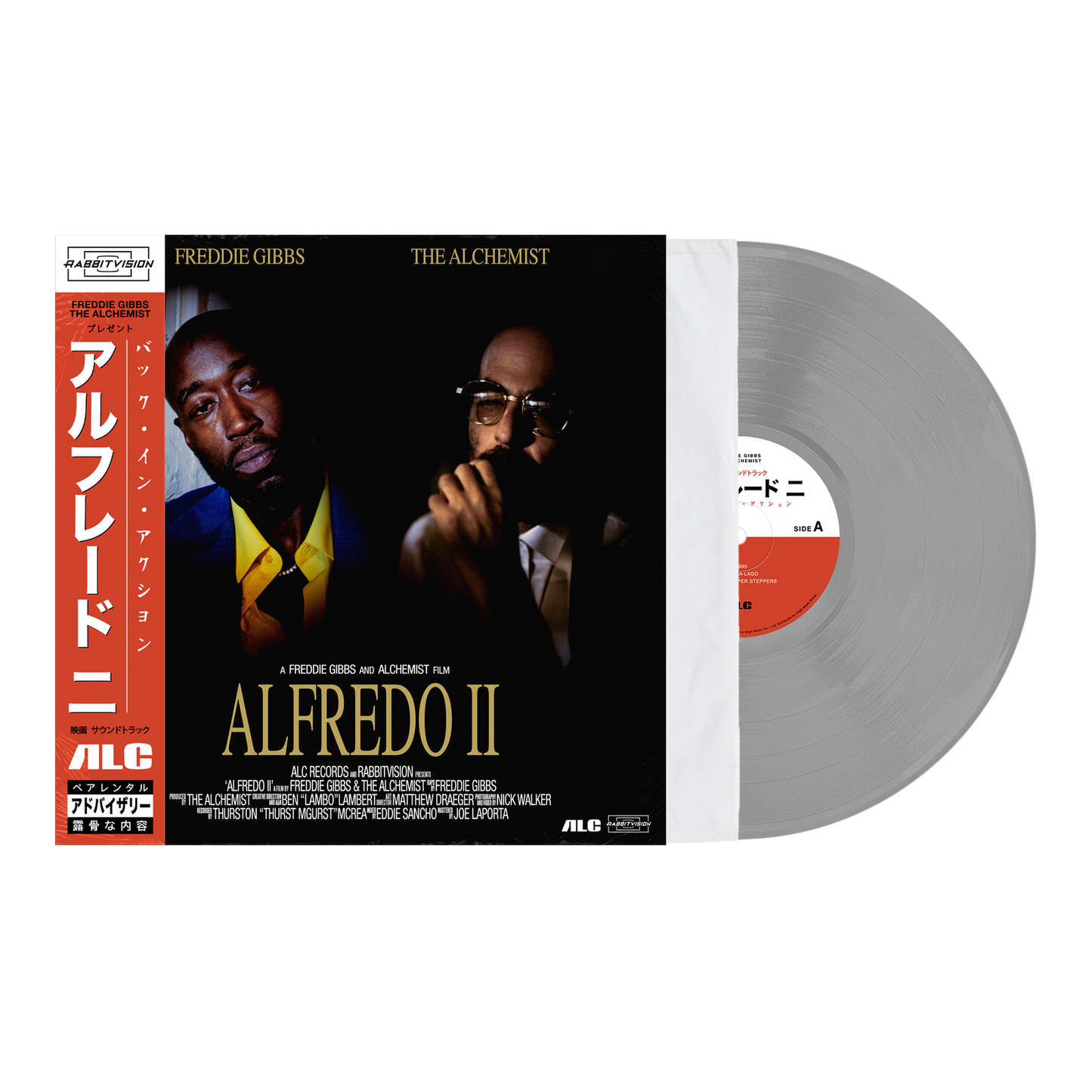 Alfredo II Freddie Gibbs Alchemist Laser Disc OBI Cover Silver 2 LP W/Comic Book