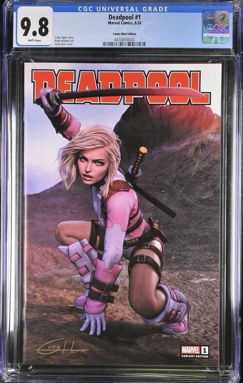 Deadpool #1 CGC 9.8 Graded Greg Horn Gwenpool C2E2 Variant 43/400