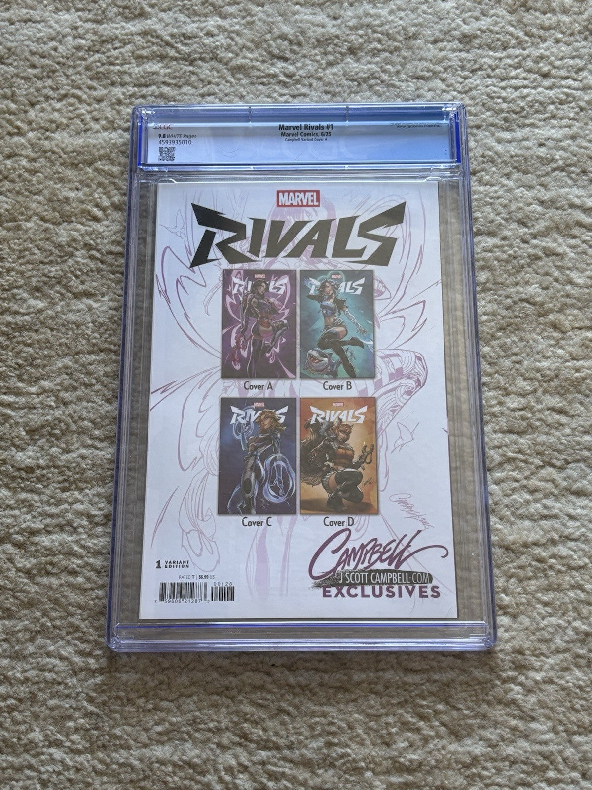 Marvel Rivals #1 JSC  Variant 4 Covers ABCD Unsigned CGC 9.8