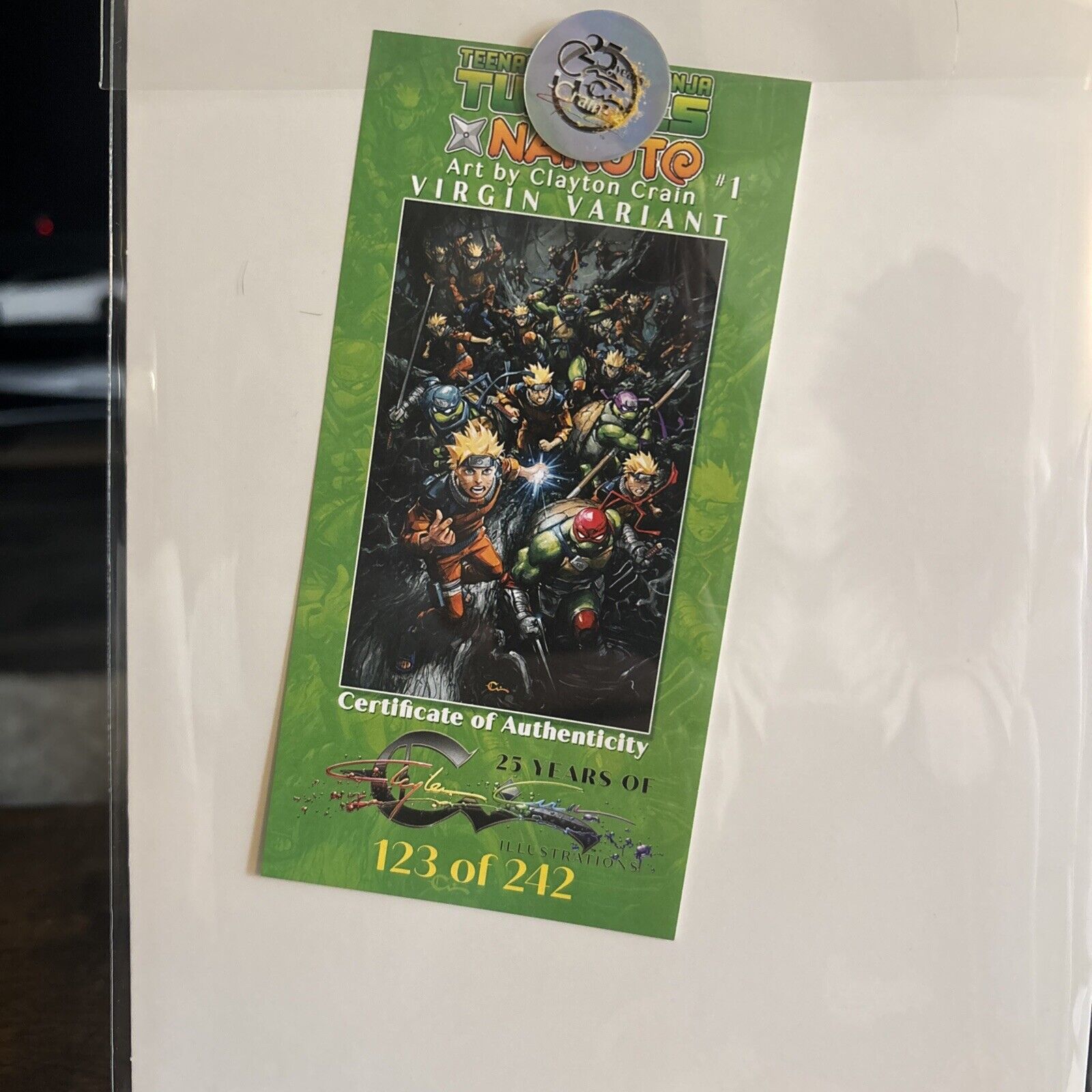 TMNT Naruto No. 1 Virgin Cover LTD 242 | 2 Pack 1:25 | Clayton Crain 123/242