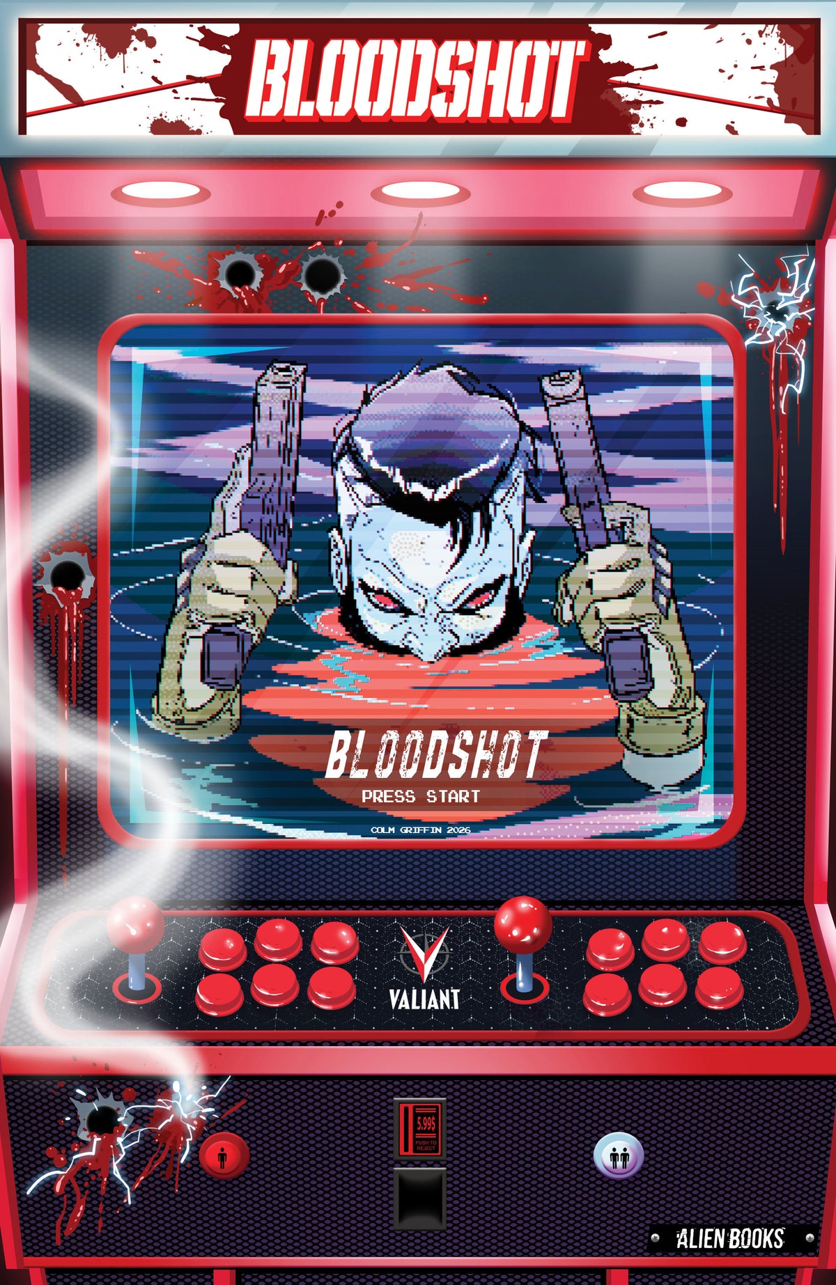 Valiant Beyond: Bloodshot #8--TOY SOLDIERS #2 FINALE Cover B – Griffin Full Art Arcade Variant
