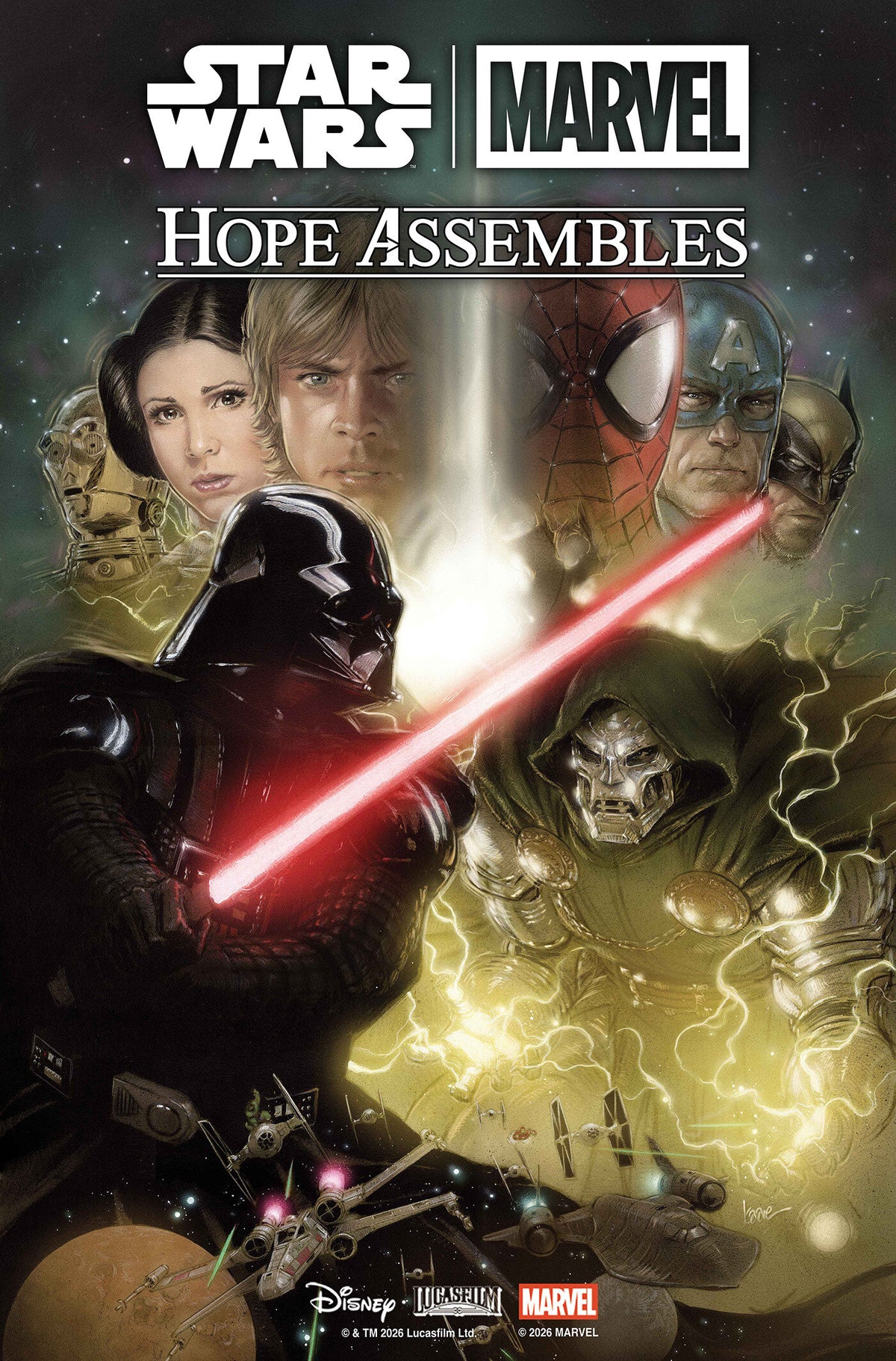 Star Wars/Marvel: Hope Assembles #1 Cover C – Kaare Andrews Battle Variant