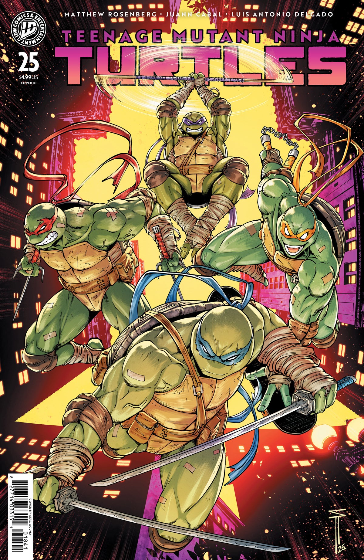 Teenage Mutant Ninja Turtles #25 Cover J – 1:50 Ratio 50 AcuÑa Variant