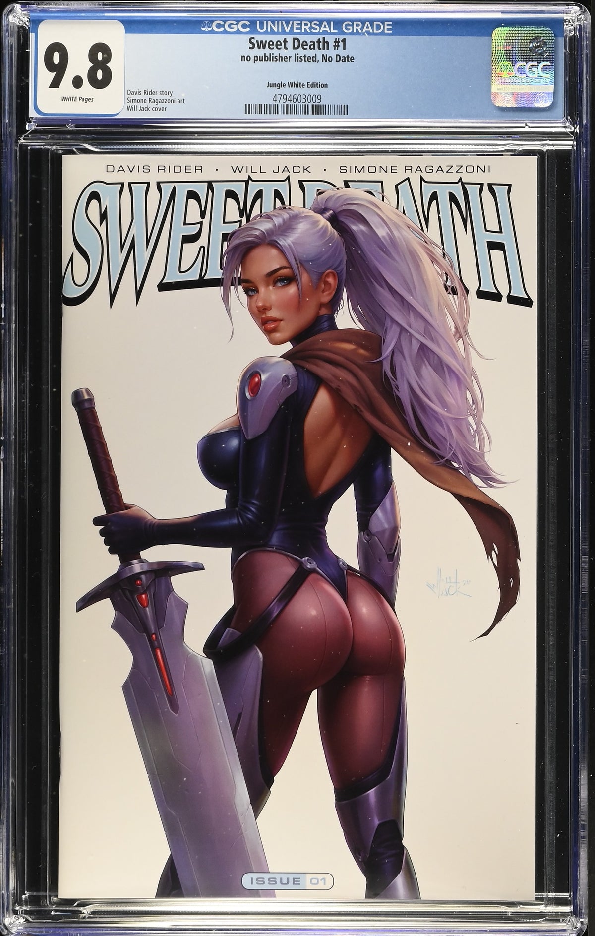 Sweet Death #1 Will Jack Jungle WHITE CGC 9.8 Kickstarter - front