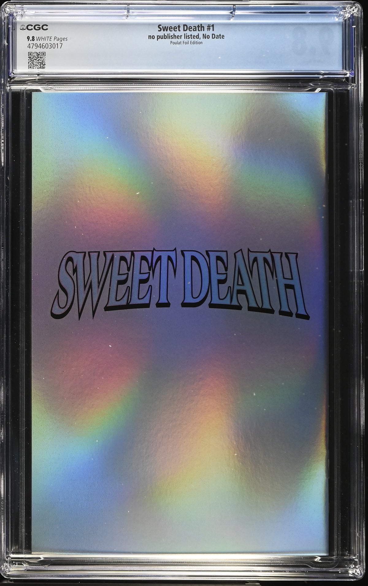 Sweet Death #1 Cedric Poulat FOIL Virgin CGC 9.8 Kickstarter - back