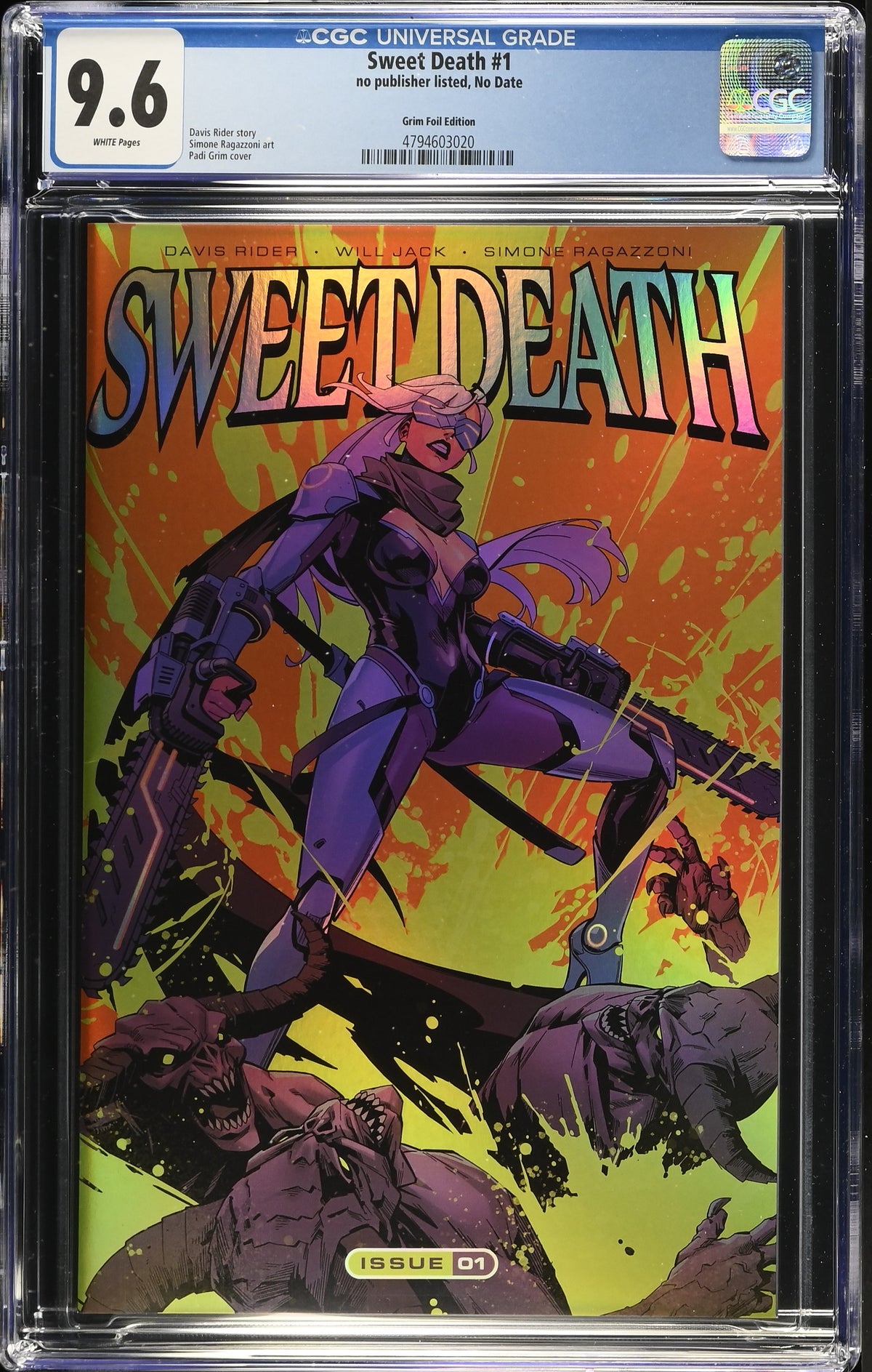 Sweet Death #1 Padi Grim Chainsaw Man Homage FOIL CGC 9.6 Kickstarter - front