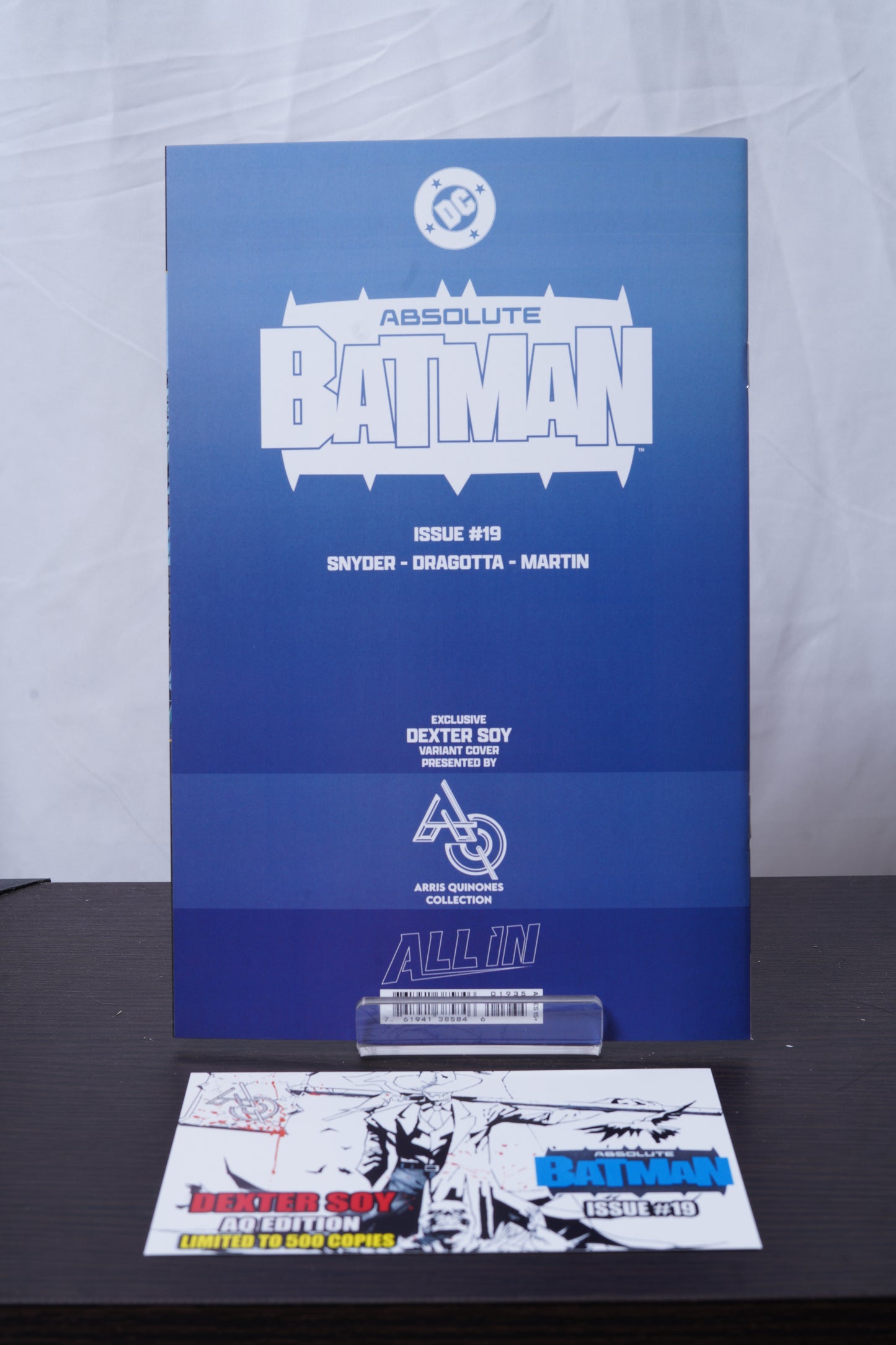 Absolute Batman #19 Dexter Soy Blood B&W Sketch AQ Exclusive LTD 500