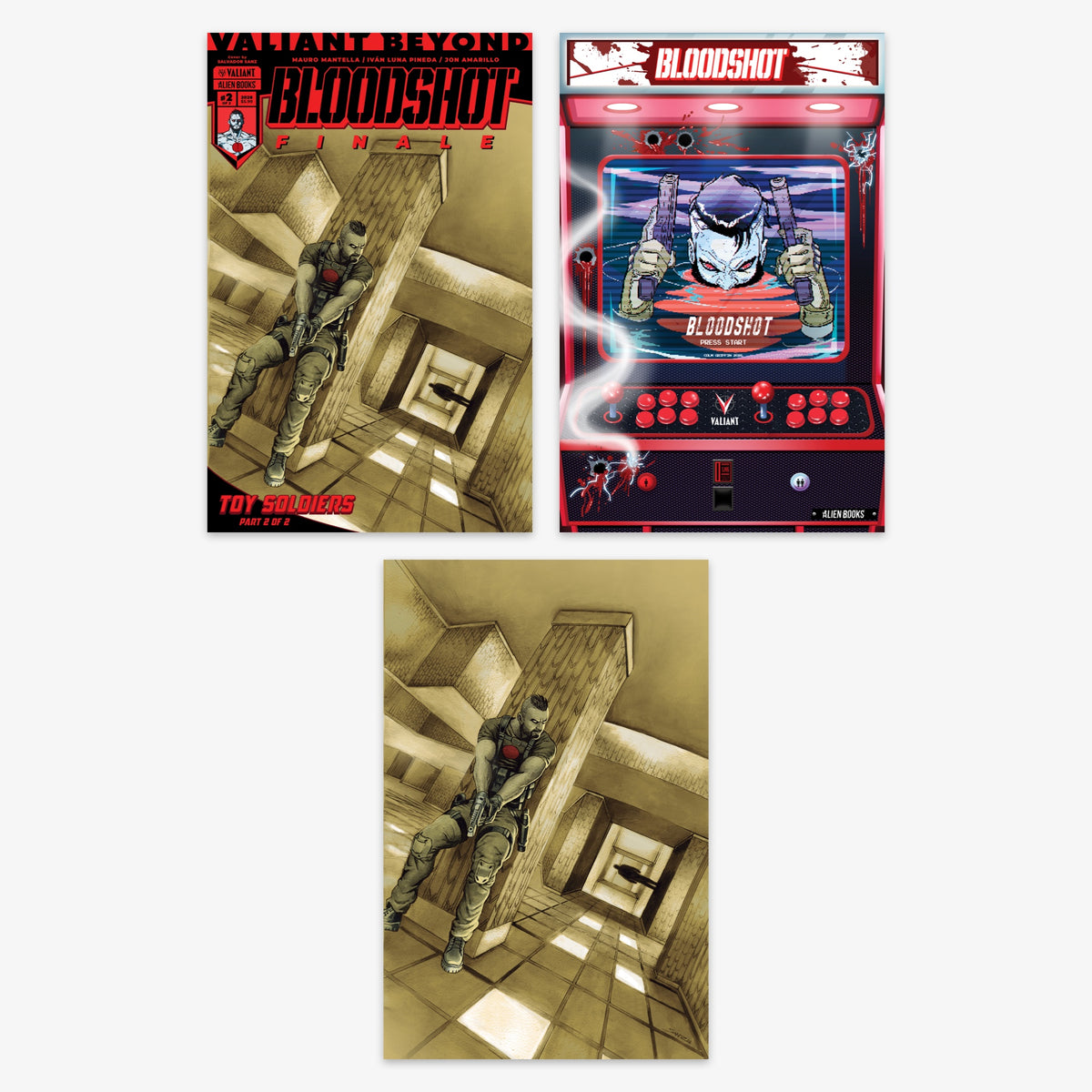 Valiant Beyond: Bloodshot #8--TOY SOLDIERS #2 FINALE Bundle – Covers A–C