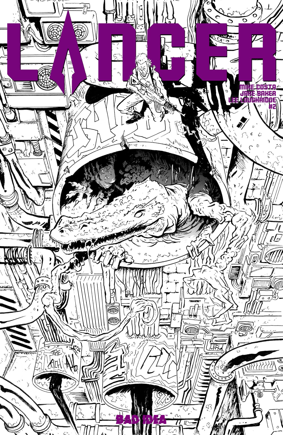 Lancer #2 (of 4) Cover D – 1:20 Ratio Jake Baker B&W Variant