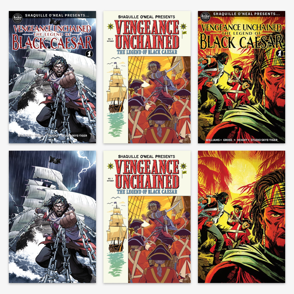 Shaquille Oneal Presents Vengeance Unchained the Legend of Black Caesar #1 Bundle – Covers A–F (No Incentive)