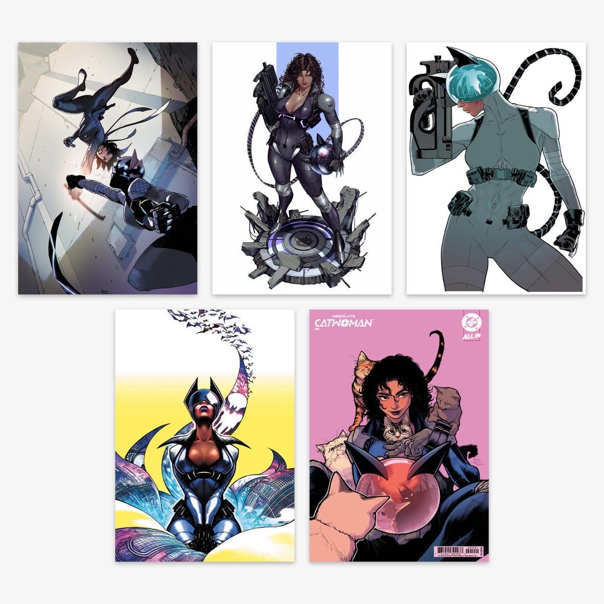 Absolute Catwoman #5 (of 6) Bundle – Covers A–E (incl. Ratio Incentives)