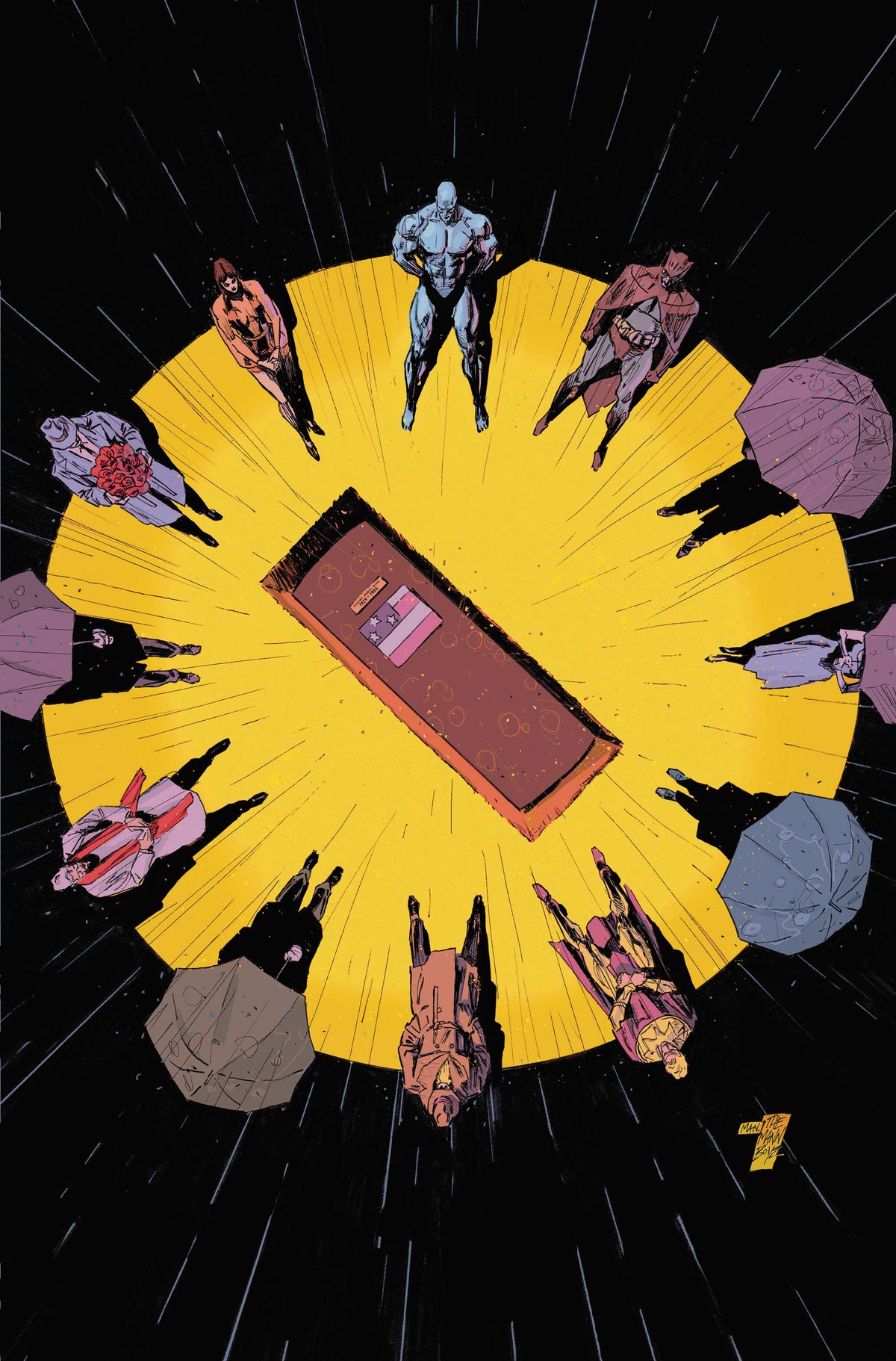 Justice League Unlimited #25 Cover F – Clay Mann Watchmen 40th Anniv.