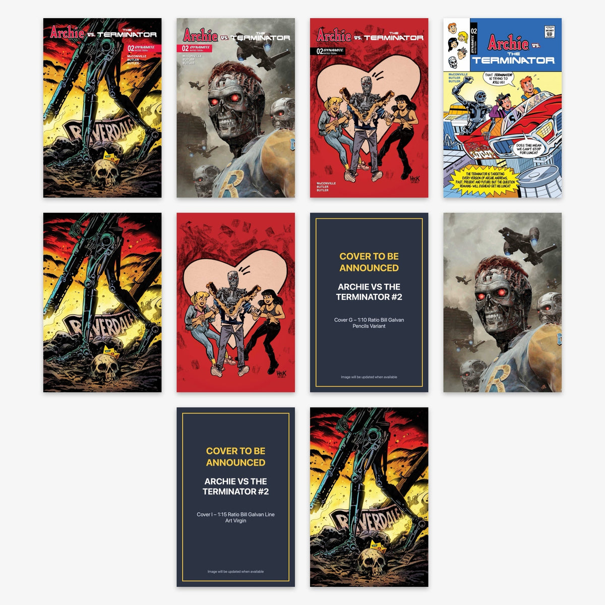 Archie vs the Terminator #2 Bundle – Covers A–J (incl. Ratio Incentives)