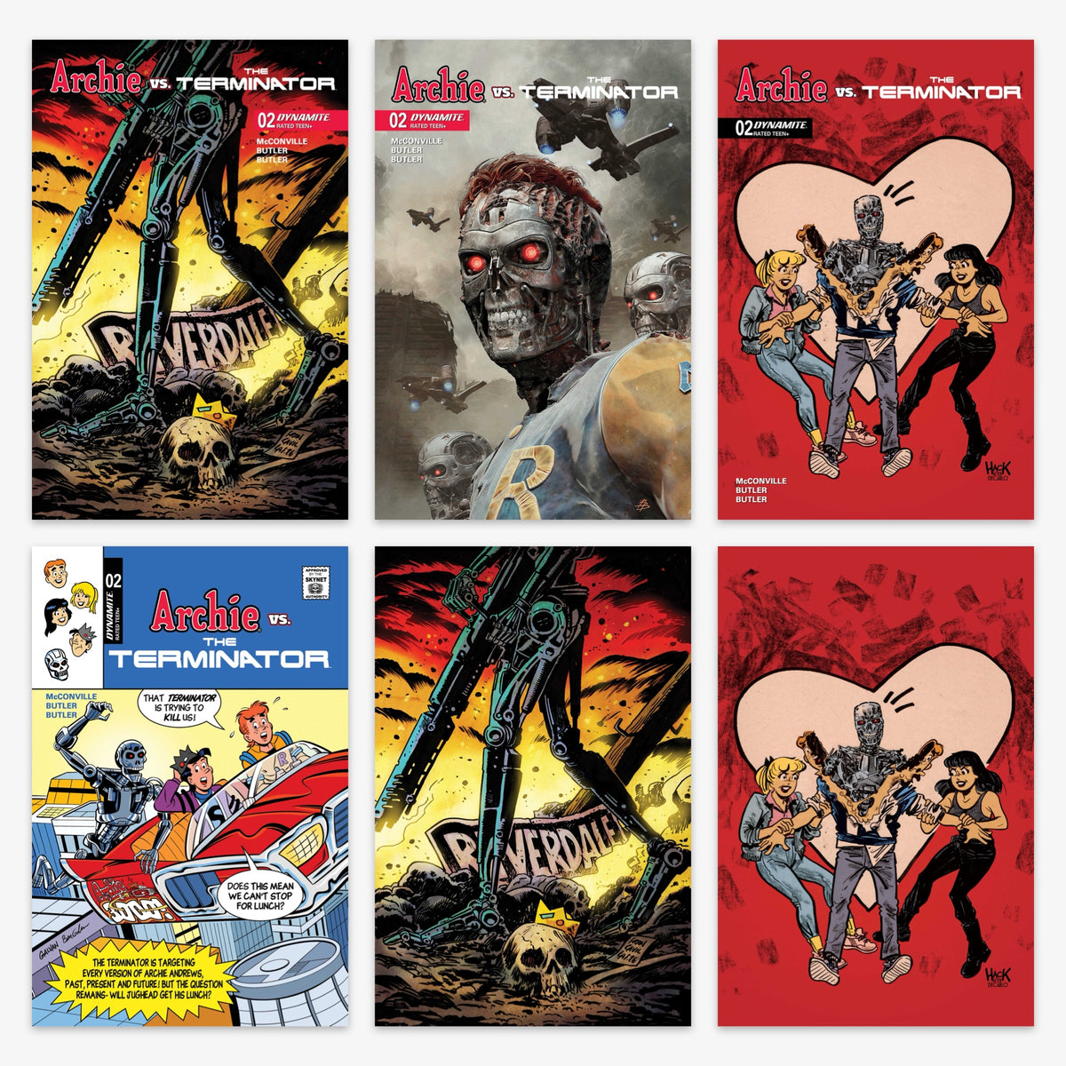 Archie vs the Terminator #2 Bundle – Covers A–F (No Incentive)