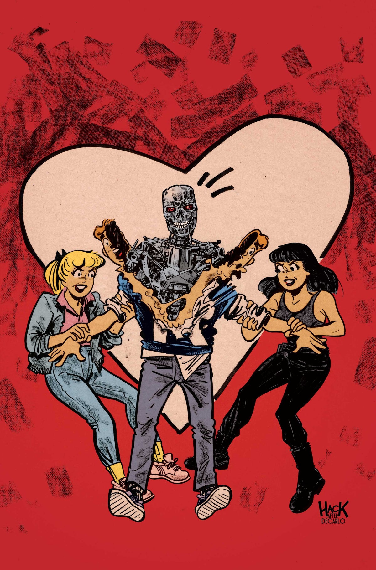Archie vs the Terminator #2 Cover F – Robert Hack Ltd Virgin Variant