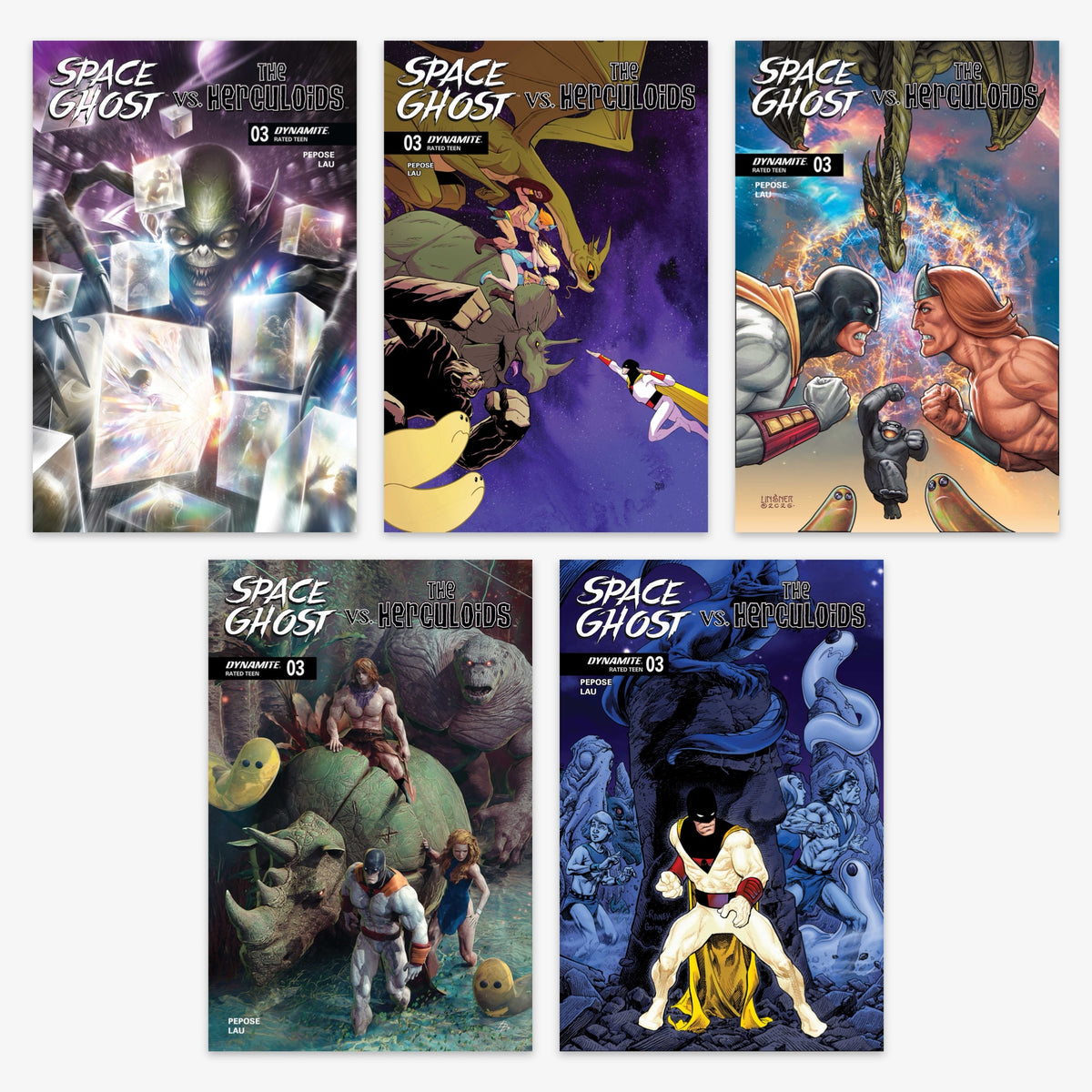Space Ghost vs the Herculoids #3 Bundle – Covers A–E (No Incentive)