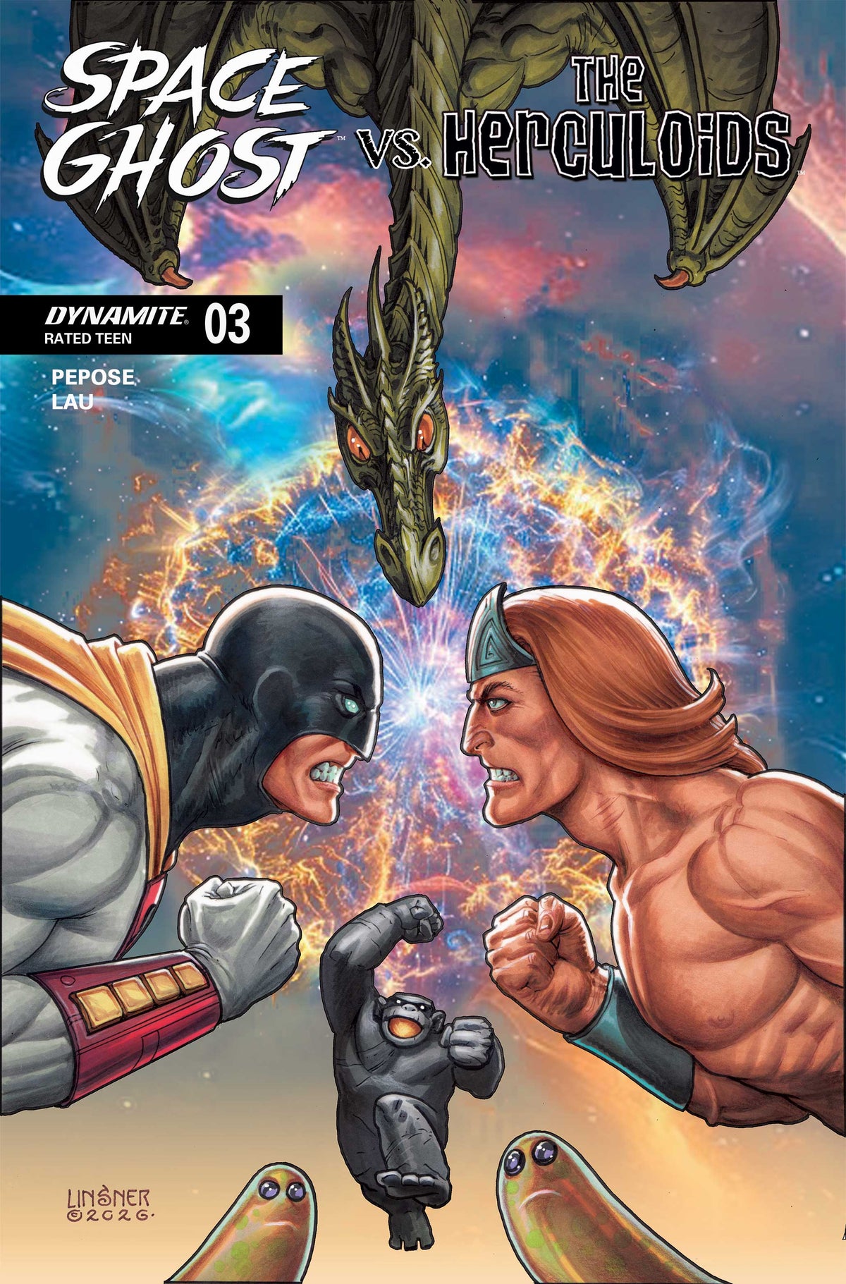 Space Ghost vs the Herculoids #3 Cover C – Joseph Michael Linsner Variant