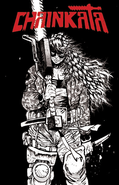 Chainkata #1 Cover B – Daniel Warren Johnson B&W Variant