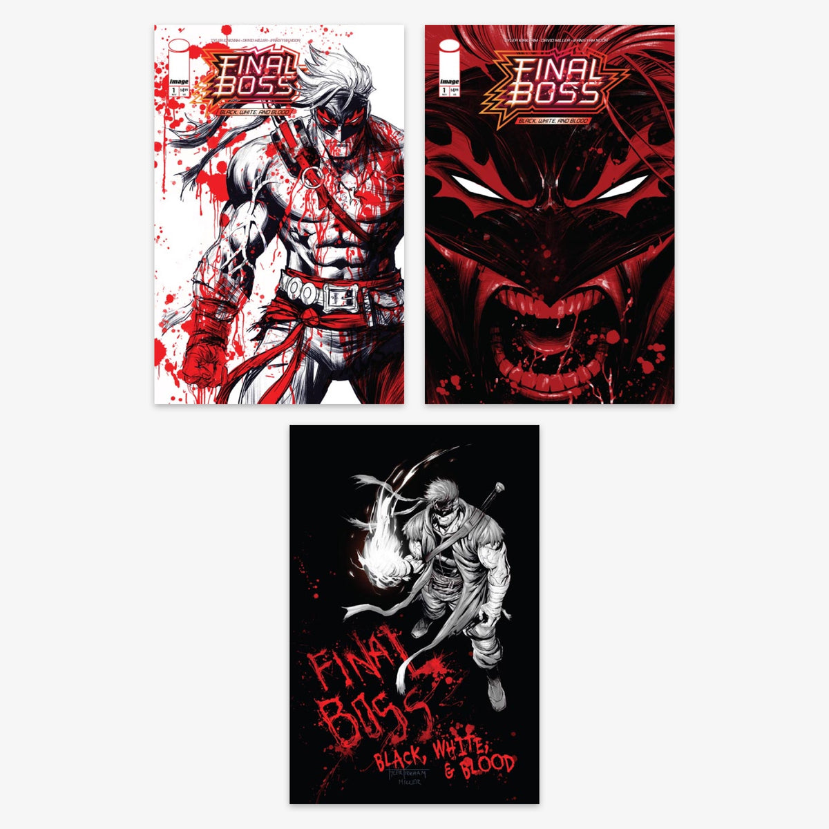 Final Boss #1 BLACK WHITE AND BLOOD REPRINT Bundle – Covers A–C (No Incentive)