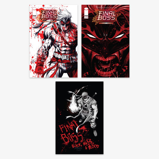 Final Boss #1 BLACK WHITE AND BLOOD REPRINT Bundle – Covers A–C (No Incentive)
