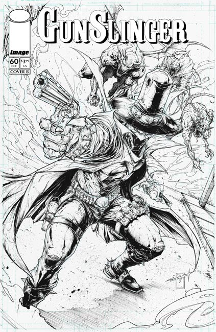 Gunslinger Spawn #60 Cover B – Jonathan Uribe B&W Variant