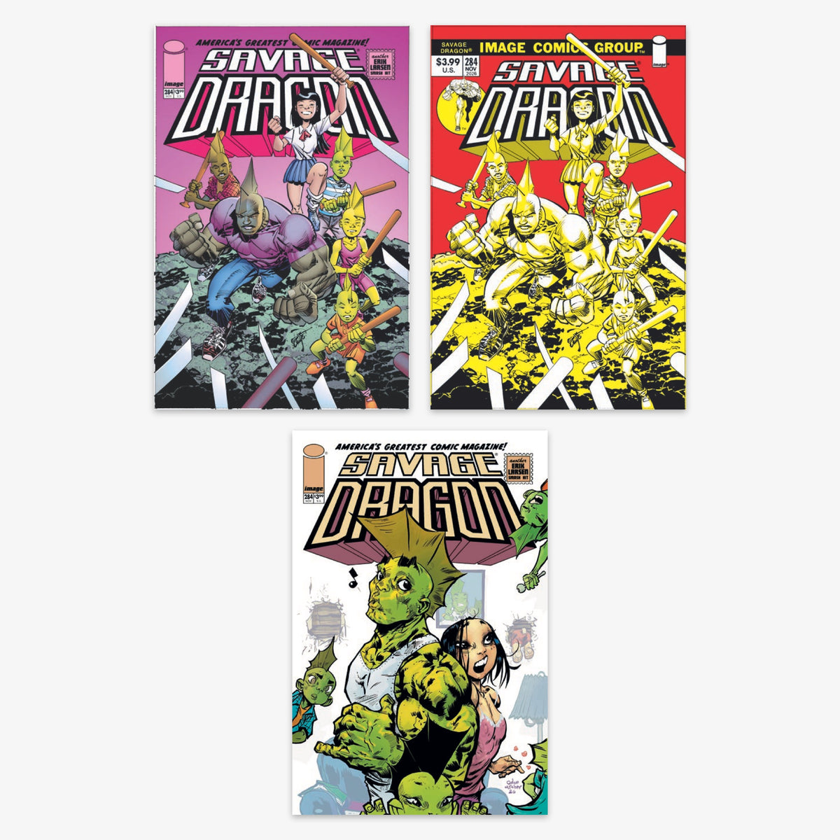 Savage Dragon #284 Bundle – Covers A–C