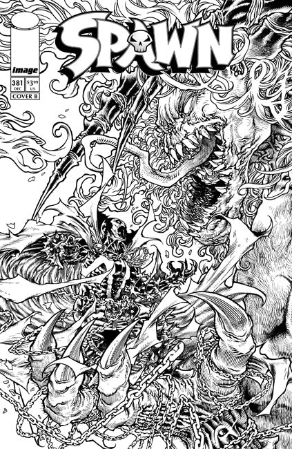 Spawn #381 Cover B – Harvey Tolibao B&W Variant
